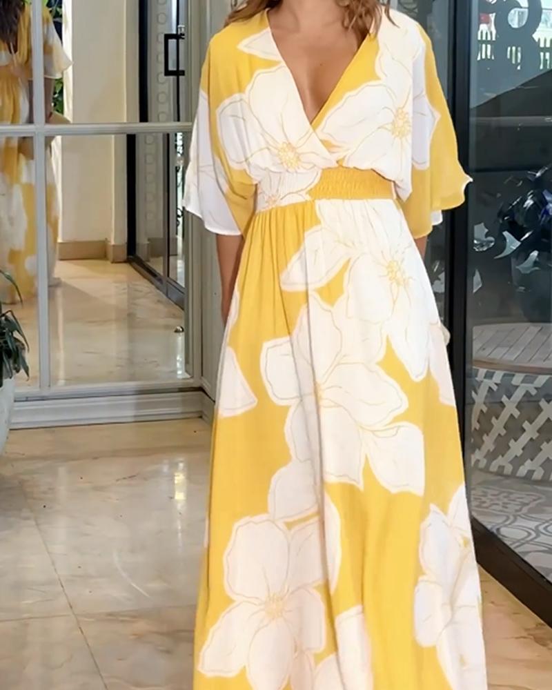 Elegant floral everyday midi dress for women -2