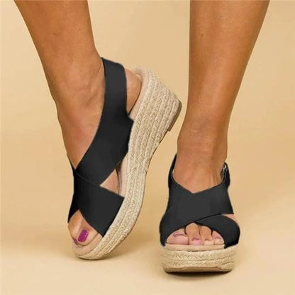 Comfortable orthopedic wedge espadrille sandals for women -5