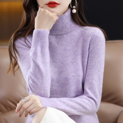 Soft cashmere turtleneck jumper for women | Elena -5