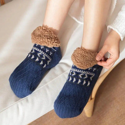 Refined Winter-warm non-slip house socks for women | Sofie