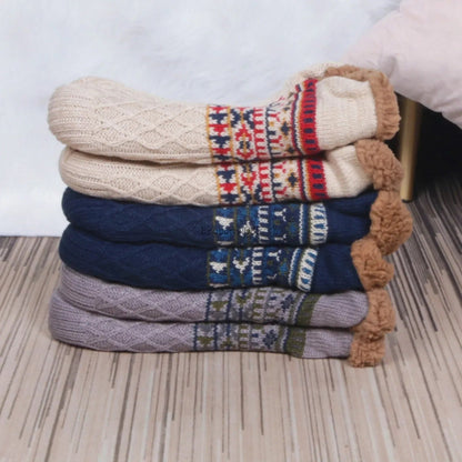 Refined Winter-warm non-slip house socks for women | Sofie