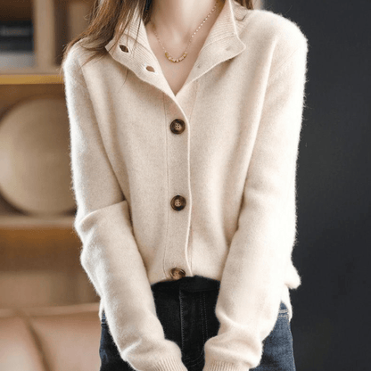 Soft elegant open-front cardigan for women | Darla -1