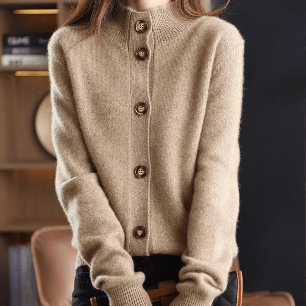 Soft elegant open-front cardigan for women | Darla -2