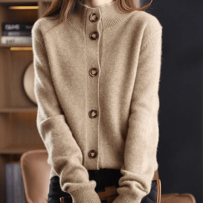 Soft elegant open-front cardigan for women | Darla -2