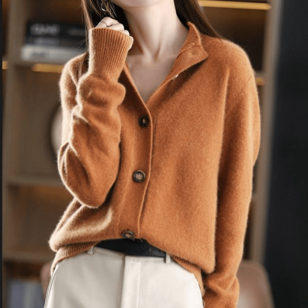 Soft elegant open-front cardigan for women | Darla -7