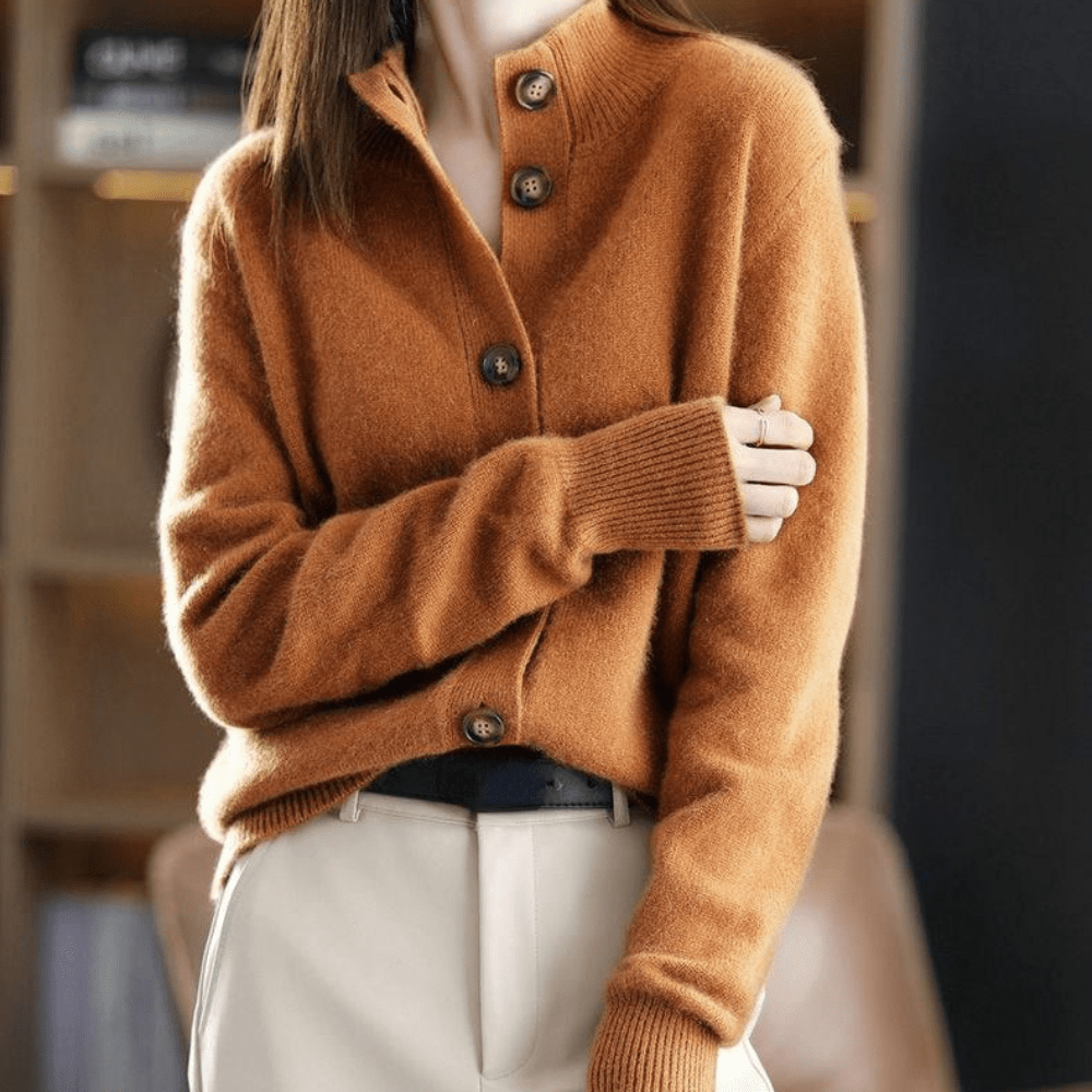 Soft elegant open-front cardigan for women | Darla -3