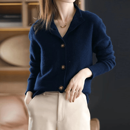 Soft elegant open-front cardigan for women | Darla -4