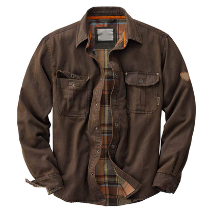 Durable all-season waxed trucker jacket for men -3
