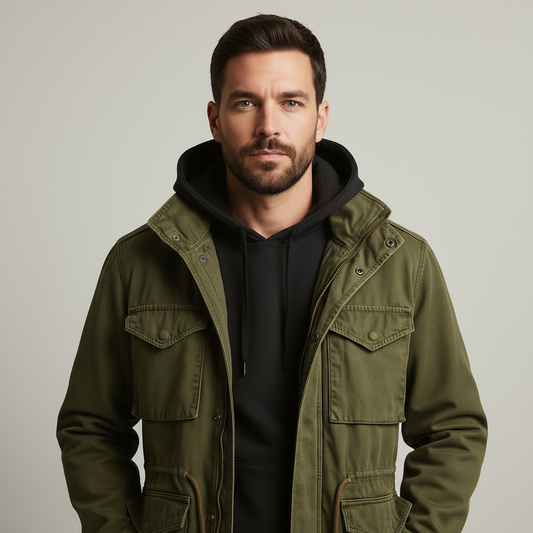 Classic military field jacket for men -1