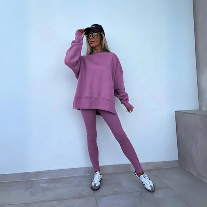 Casual sweatshirt and pants co-ord set for women | Yachi -3