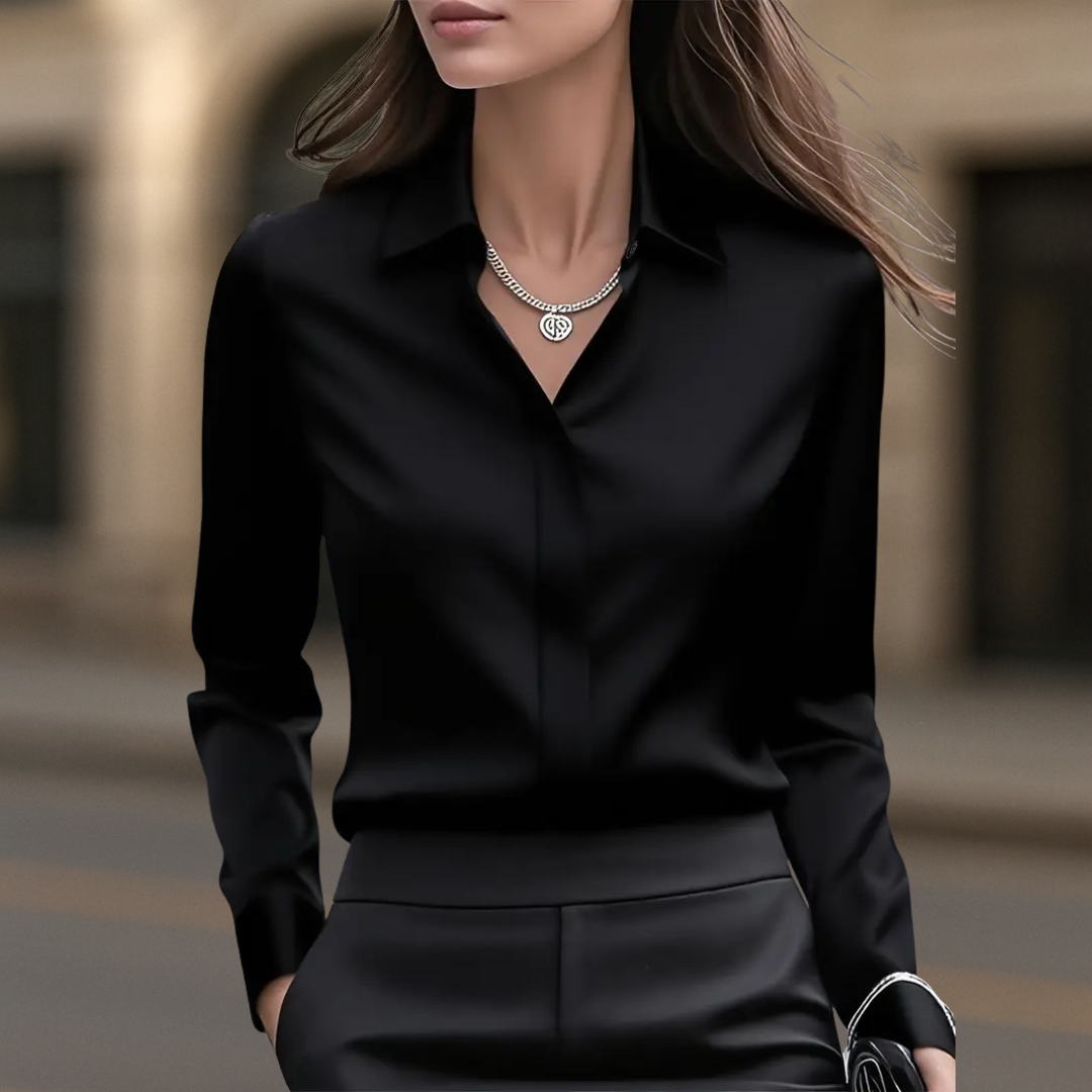 Classic button-down chic blouse for women | Paris -5