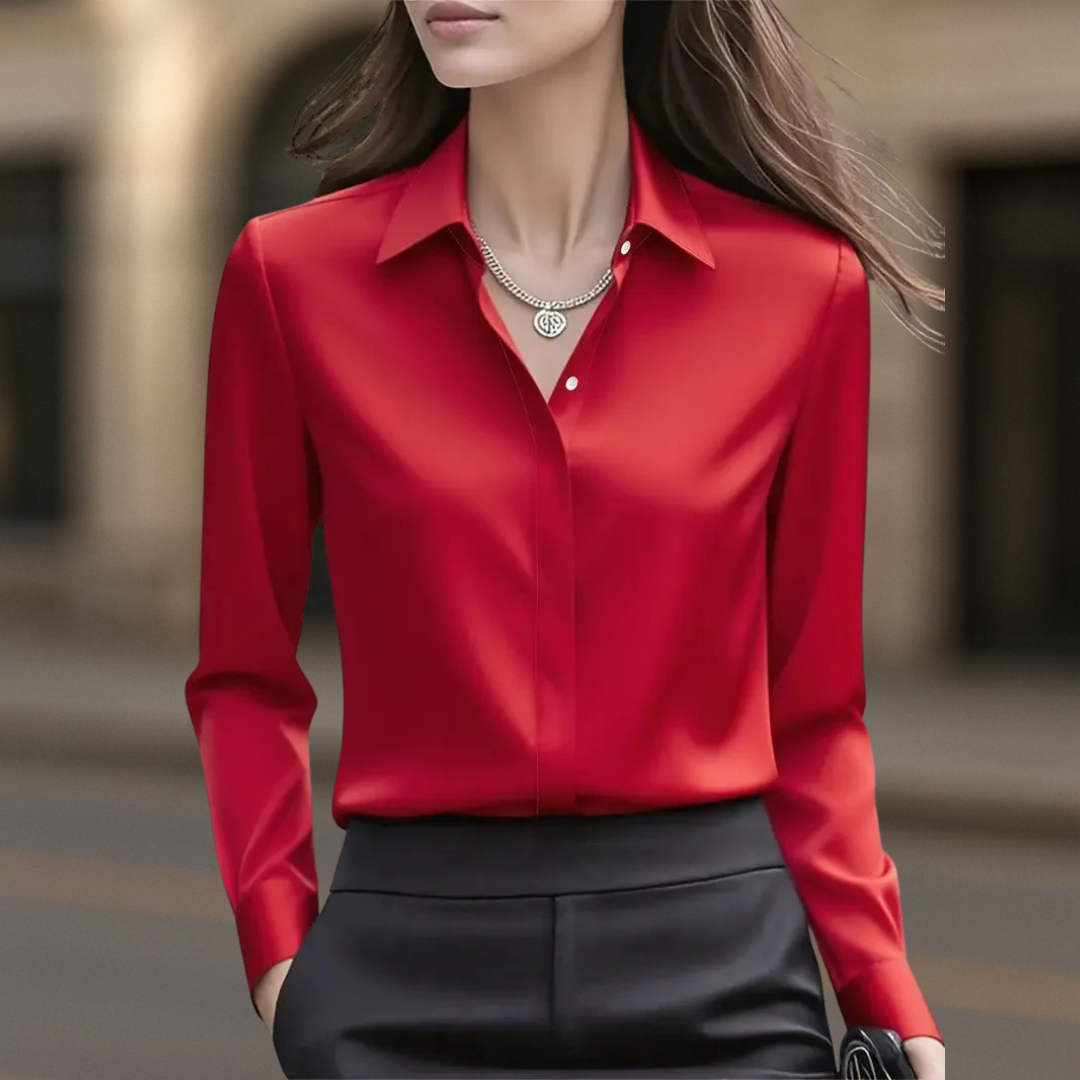 Classic button-down chic blouse for women | Paris -3