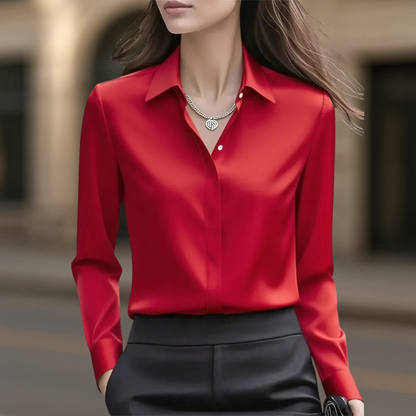 Classic button-down chic blouse for women | Paris -3