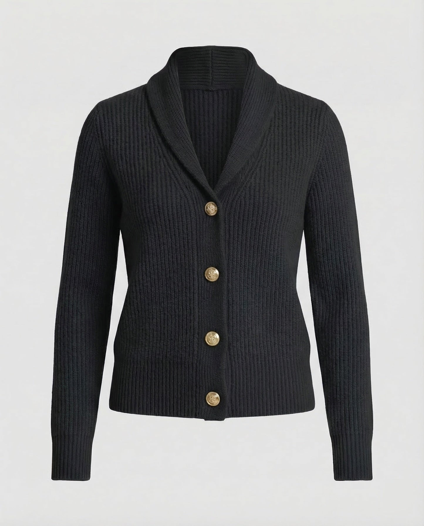 Elegant lapel-collar longline knit cardigan for women -7