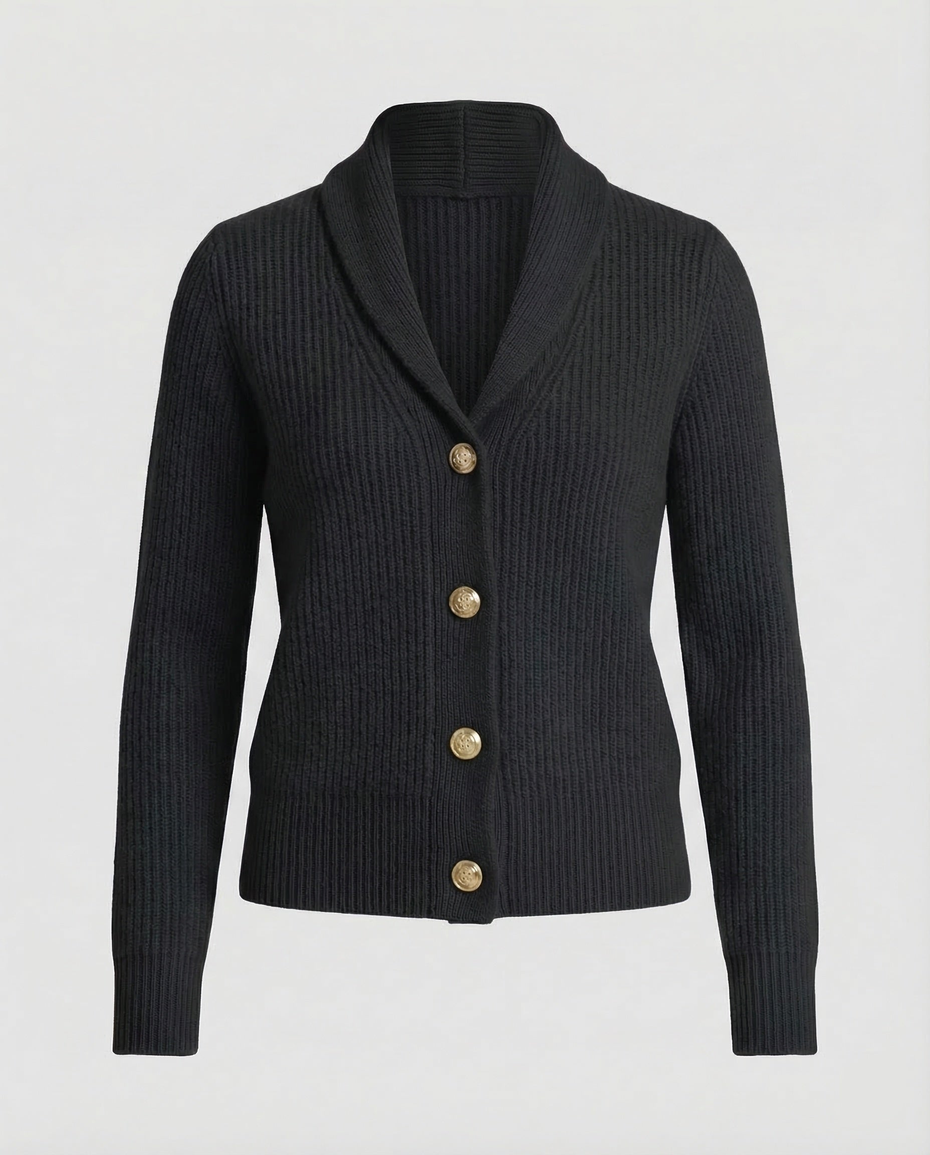 Elegant lapel-collar longline knit cardigan for women -7