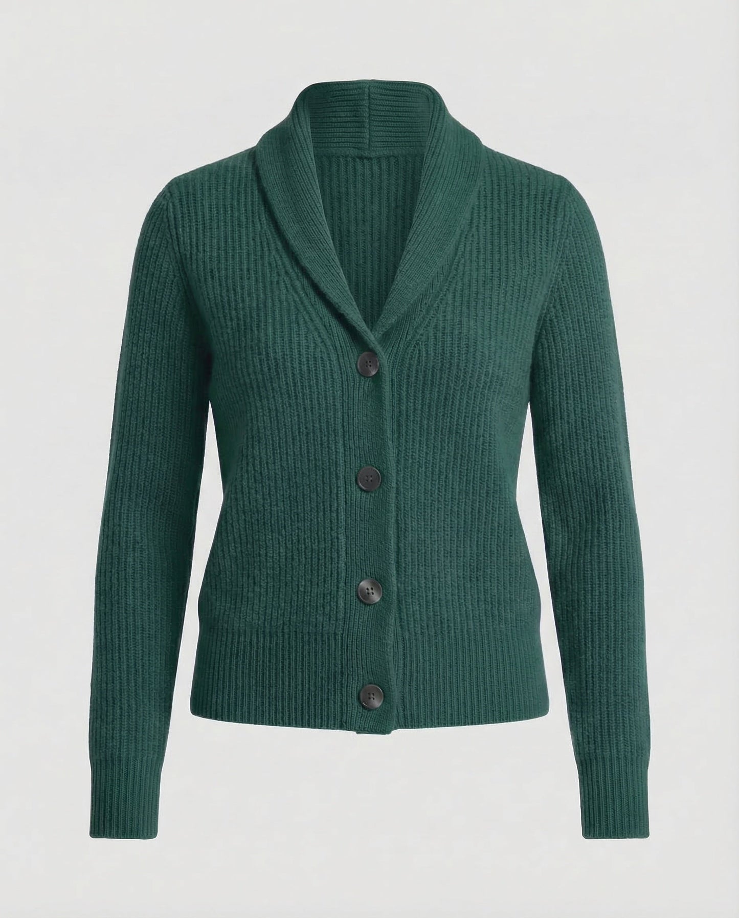 Elegant lapel-collar longline knit cardigan for women -6
