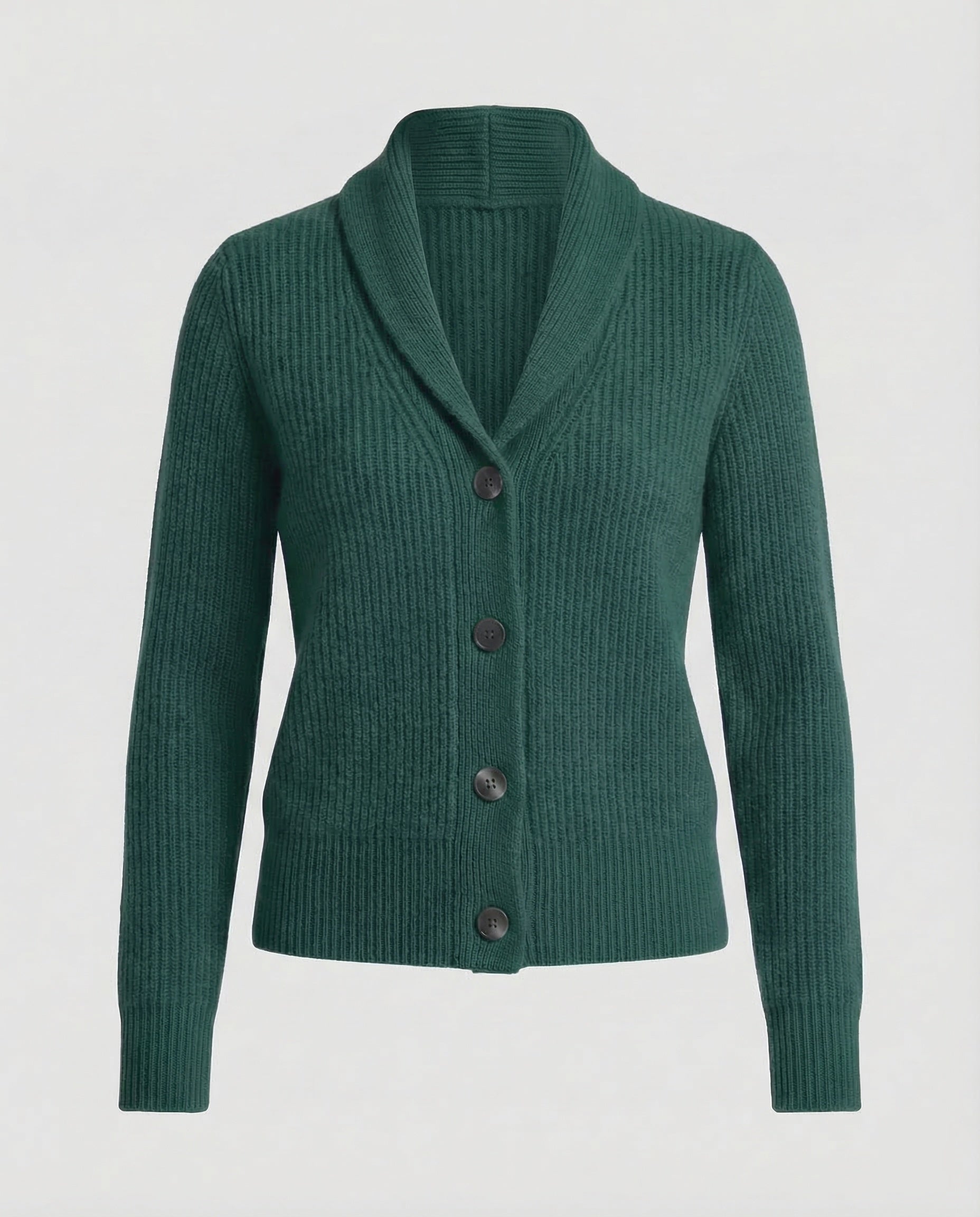 Elegant lapel-collar longline knit cardigan for women -6