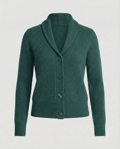 Elegant lapel-collar longline knit cardigan for women -6