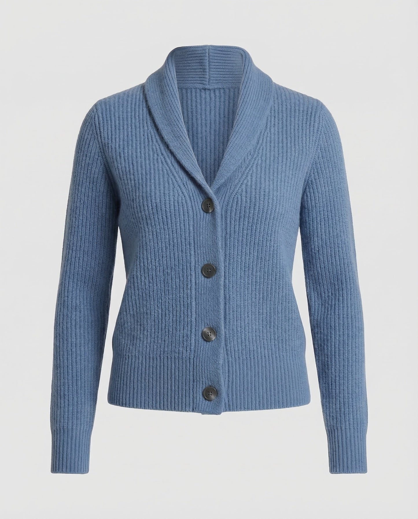 Elegant lapel-collar longline knit cardigan for women -5