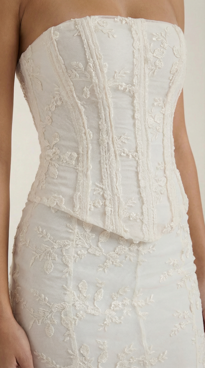 Elegant corset lace maxi dress for women | Anastasia -3