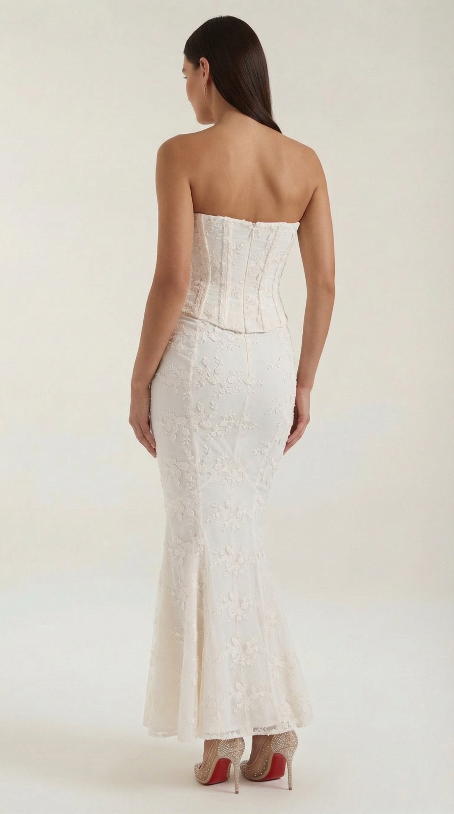 Elegant corset lace maxi dress for women | Anastasia -4