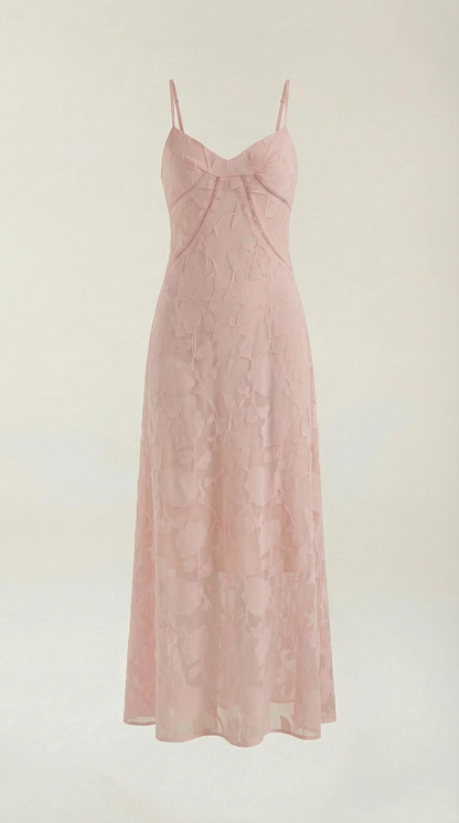 Elegant sweetheart lace maxi dress for women | Arabelle -9