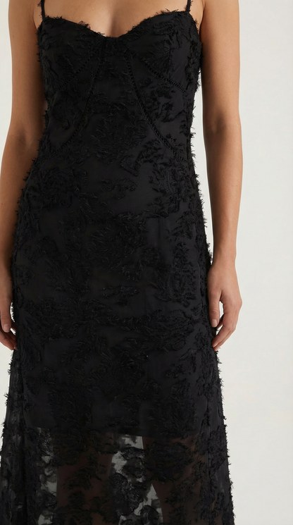 Elegant sweetheart lace maxi dress for women | Arabelle -23