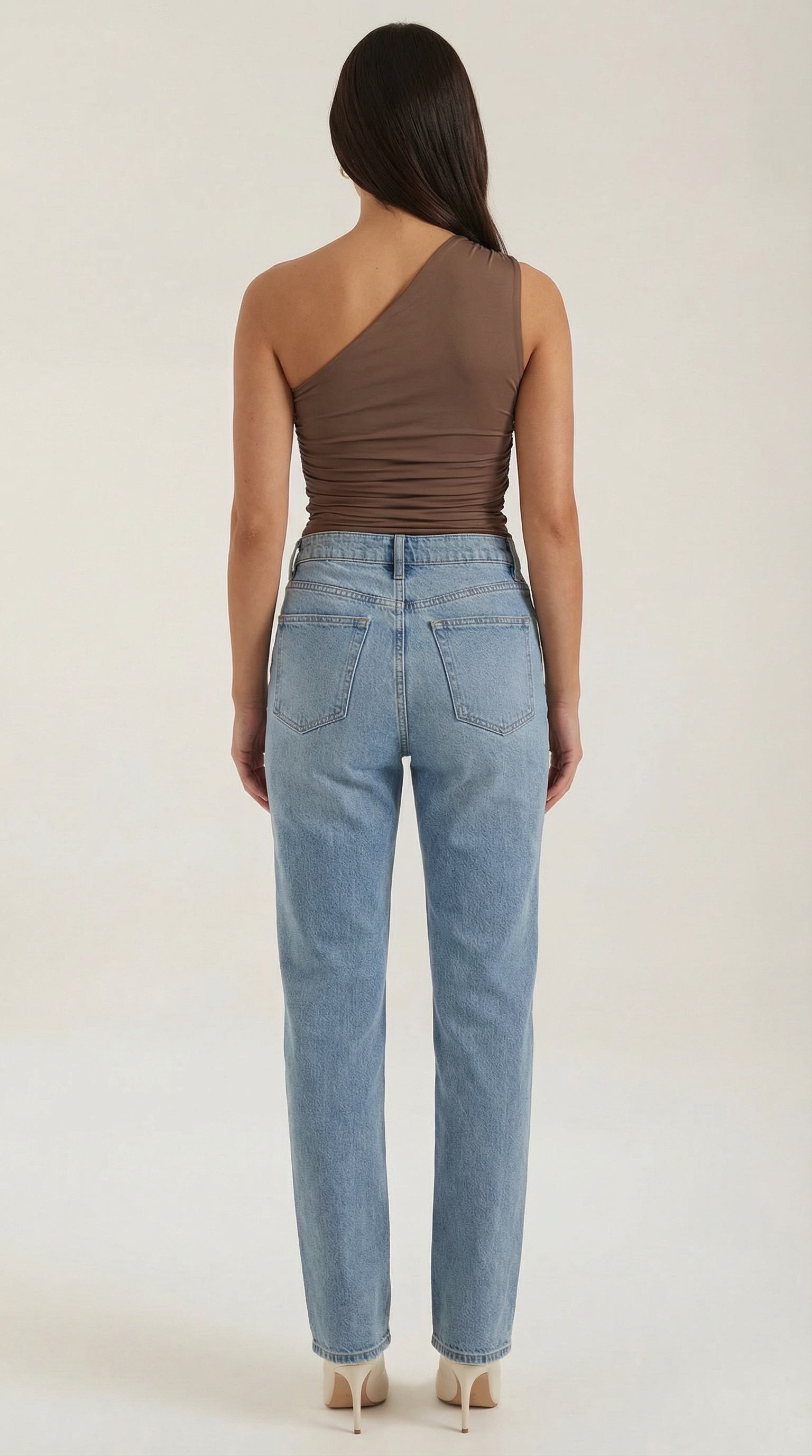 Sleeveless one-shoulder knit top for women | Briony -19
