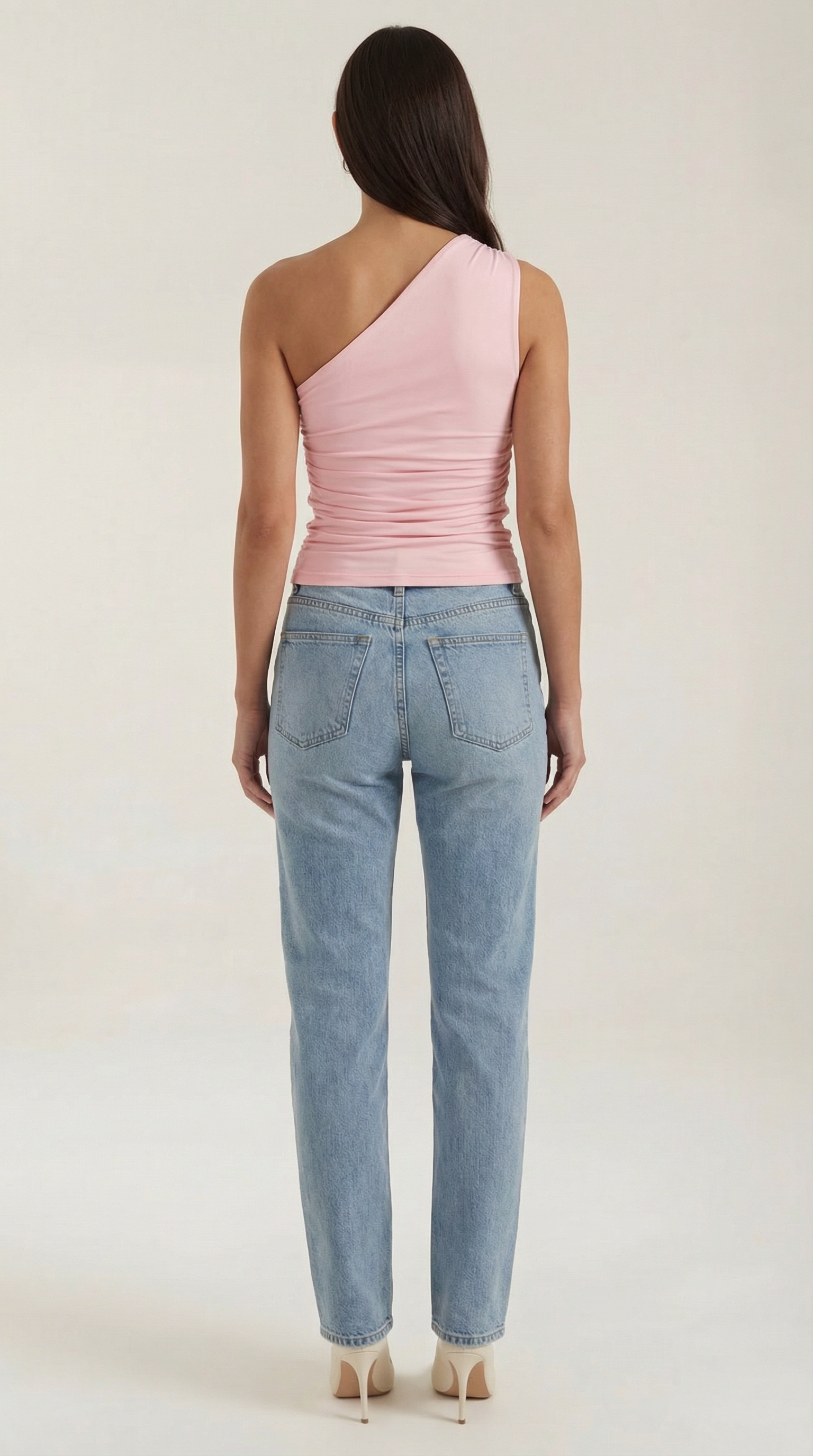 Sleeveless one-shoulder knit top for women | Briony -23