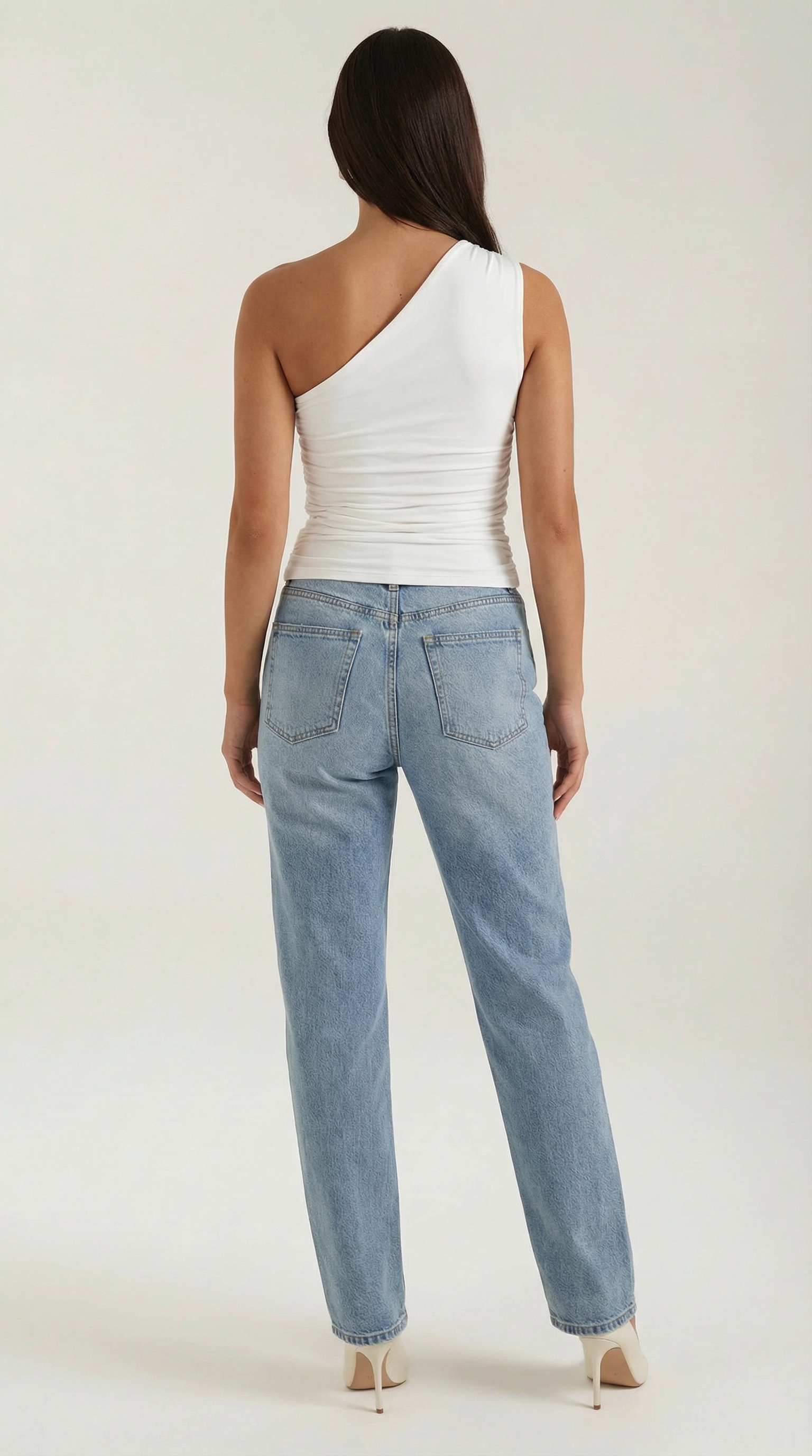 Sleeveless one-shoulder knit top for women | Briony -29