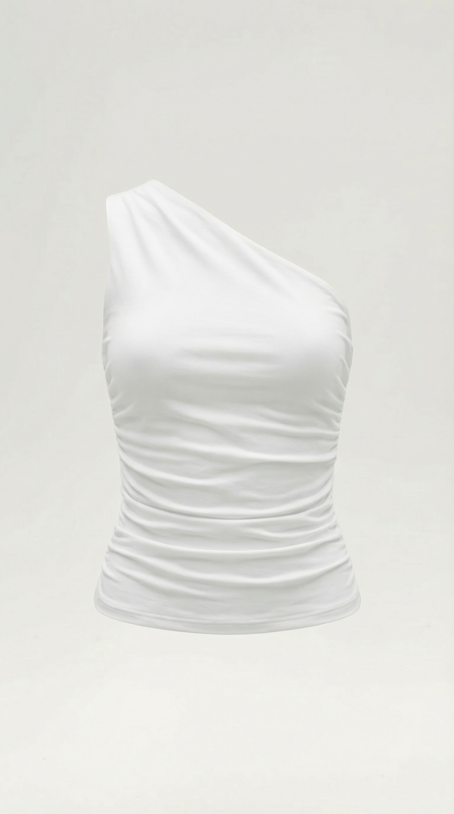 Sleeveless one-shoulder knit top for women | Briony -30
