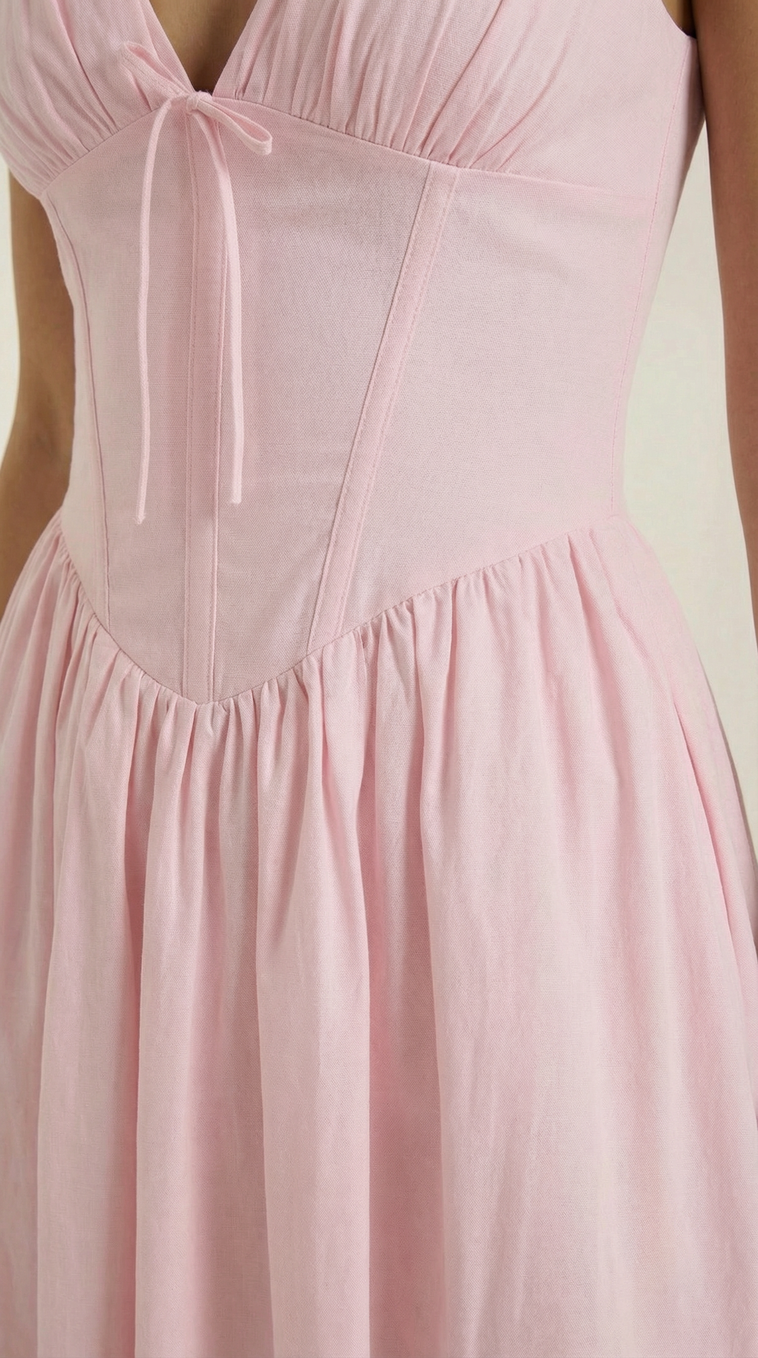 Elegant midi plunge-neck dress for women | Cassiopeia -18