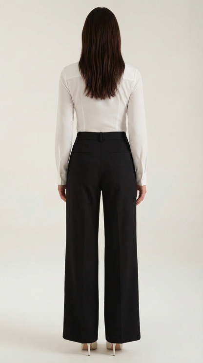 Wide-leg relaxed everyday trousers for women | Hazel -4