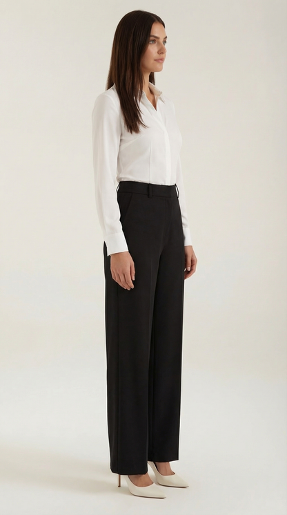 Wide-leg relaxed everyday trousers for women | Hazel -2