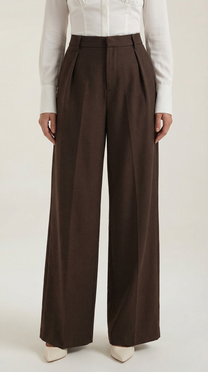 Wide-leg relaxed everyday trousers for women | Hazel -8