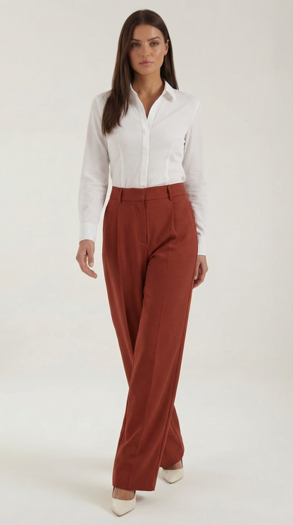 Wide-leg relaxed everyday trousers for women | Hazel -7