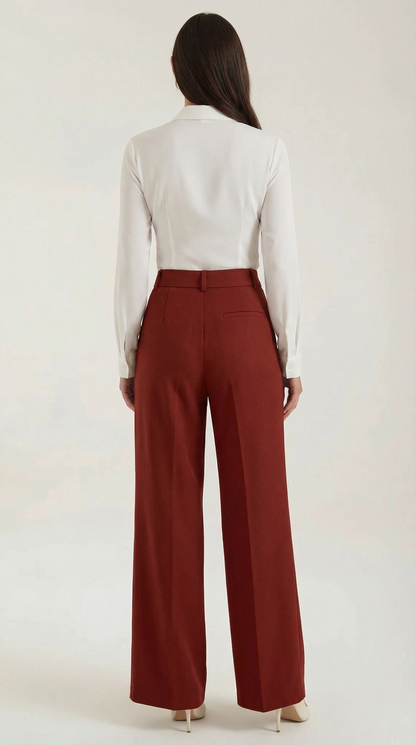 Wide-leg relaxed everyday trousers for women | Hazel -14