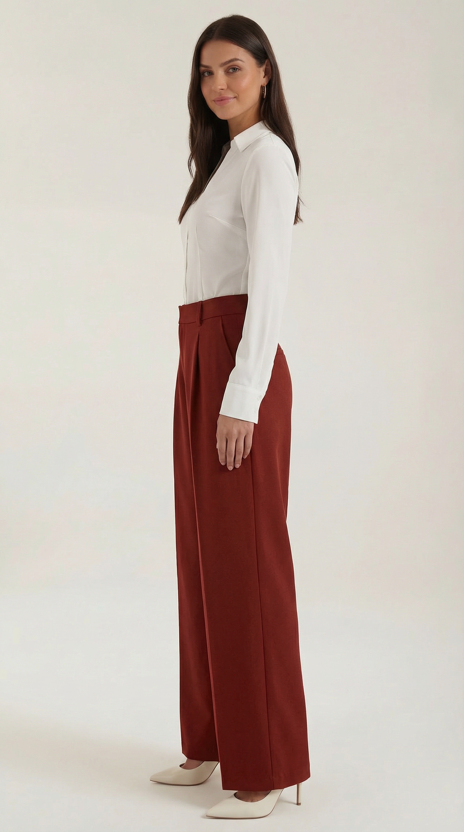 Wide-leg relaxed everyday trousers for women | Hazel -12