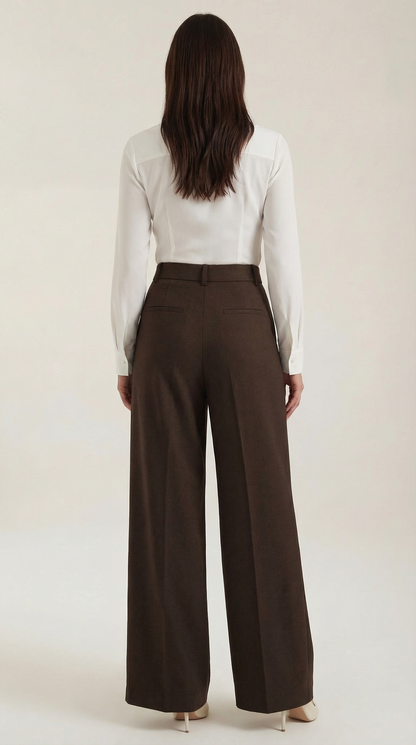 Wide-leg relaxed everyday trousers for women | Hazel -11