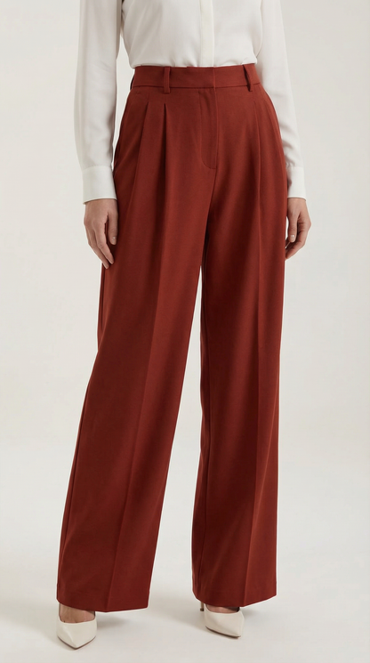 Wide-leg relaxed everyday trousers for women | Hazel -13