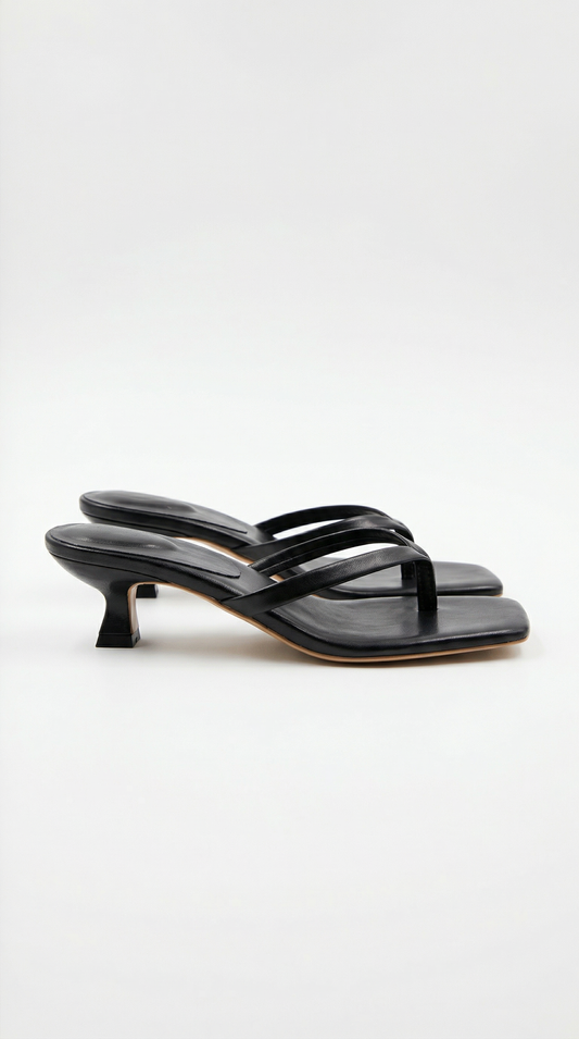 Elegant thong kitten heel sandals for women | Jessica -1