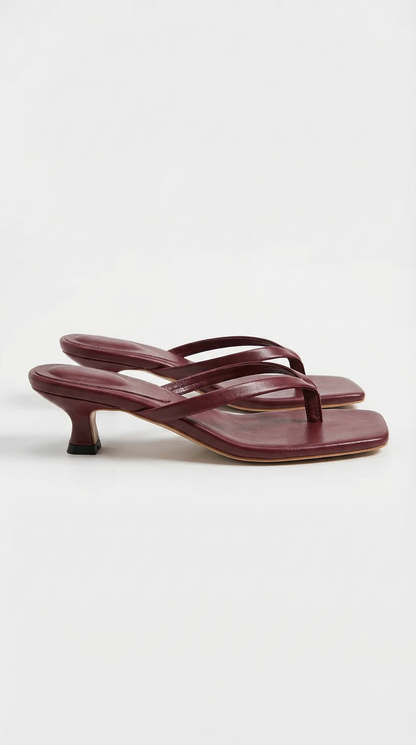 Elegant thong kitten heel sandals for women | Jessica -13