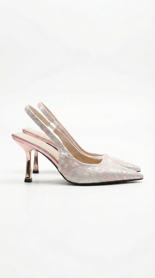 Elegant lace heeled sandals for women | Rachel -1