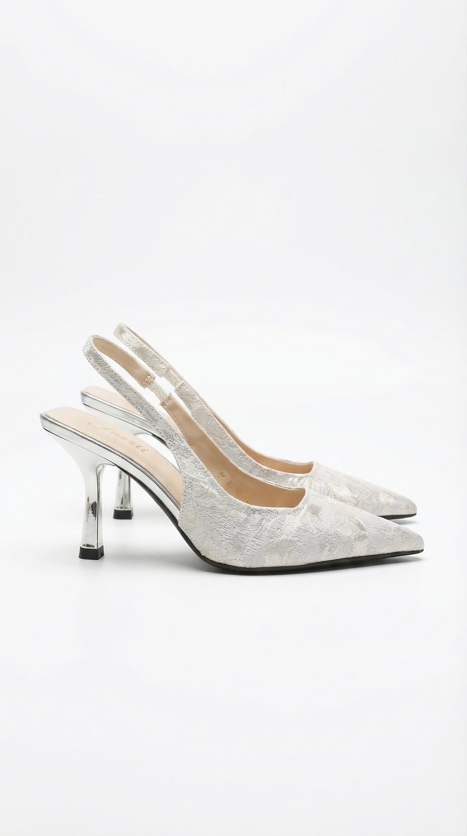 Elegant lace heeled sandals for women | Rachel -4