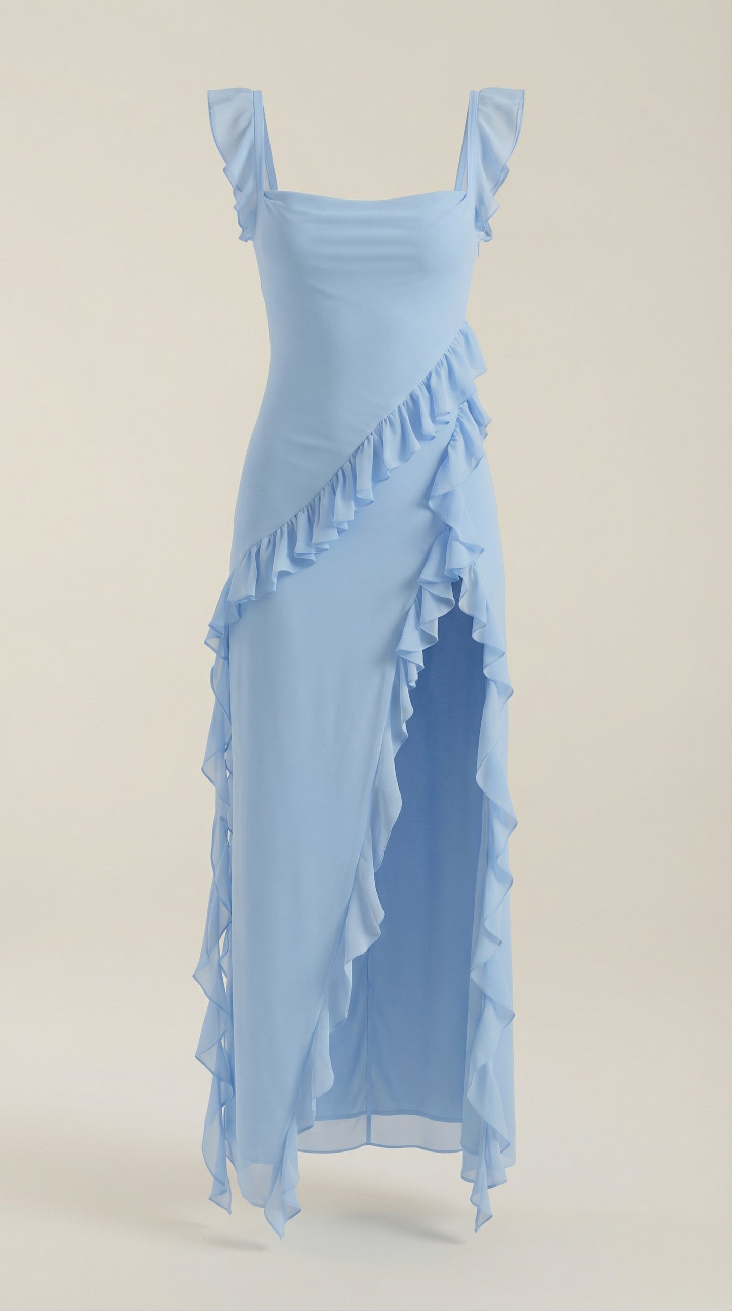 Elegant ruffled maxi dress for women | Susan -10