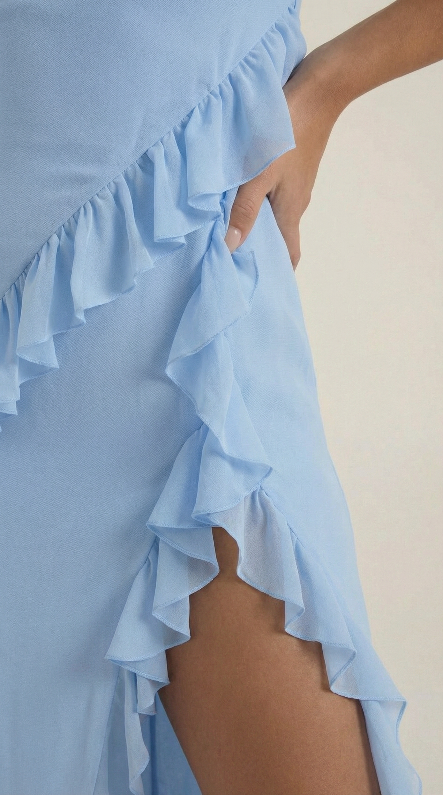 Elegant ruffled maxi dress for women | Susan -8