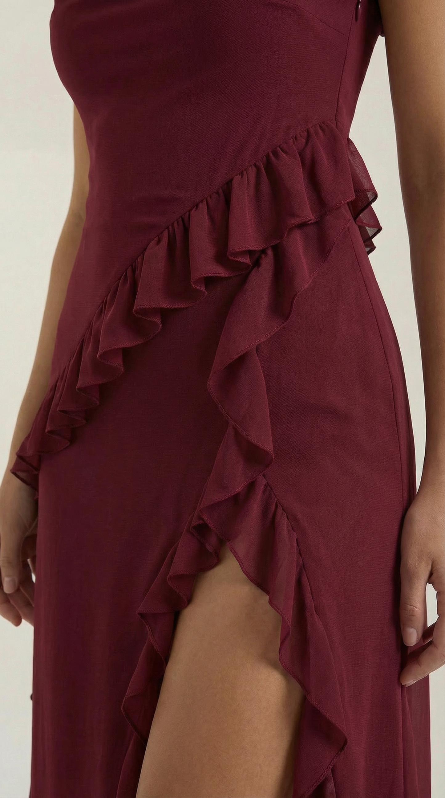 Elegant ruffled maxi dress for women | Susan -18