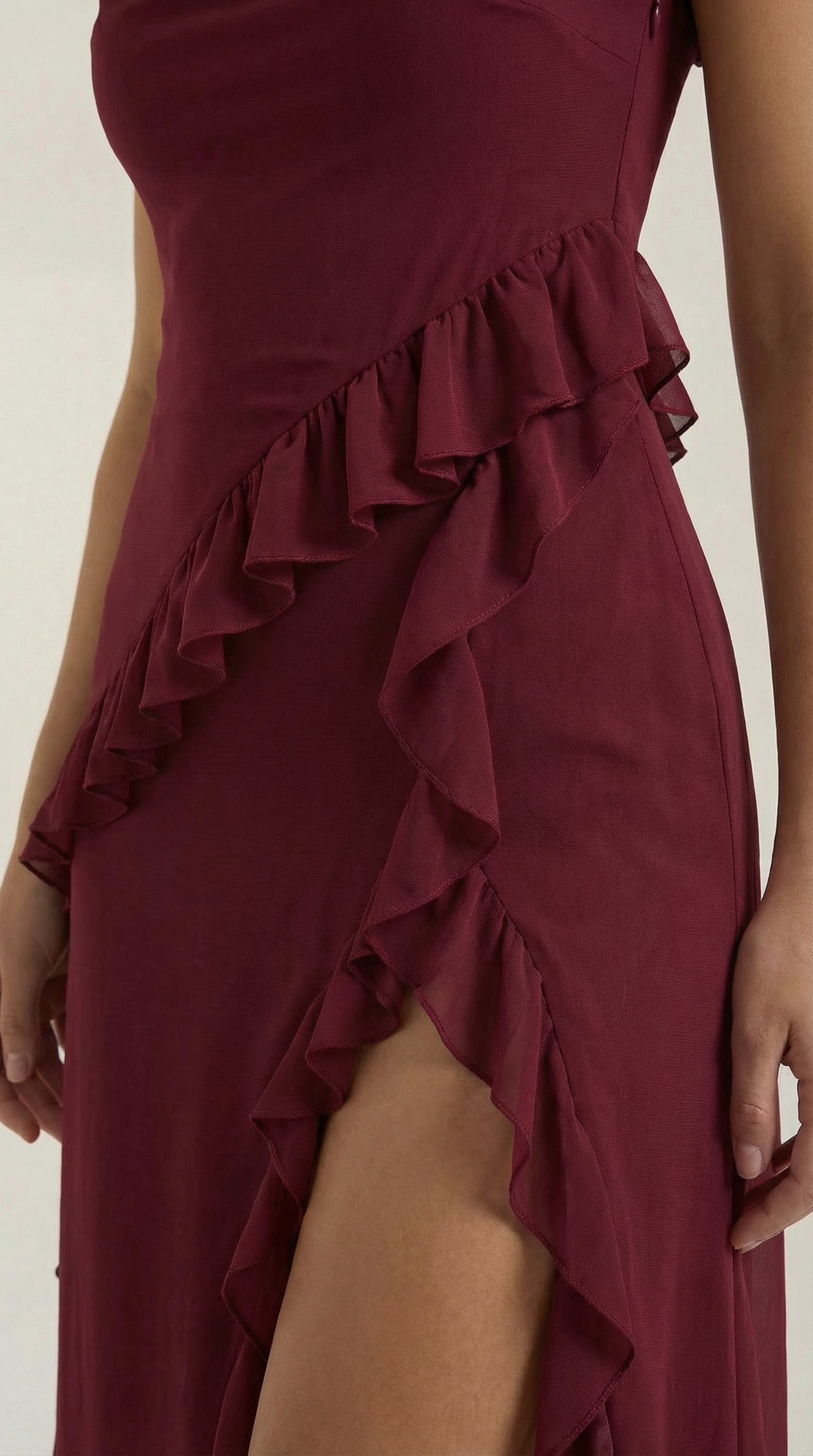 Elegant ruffled maxi dress for women | Susan -18