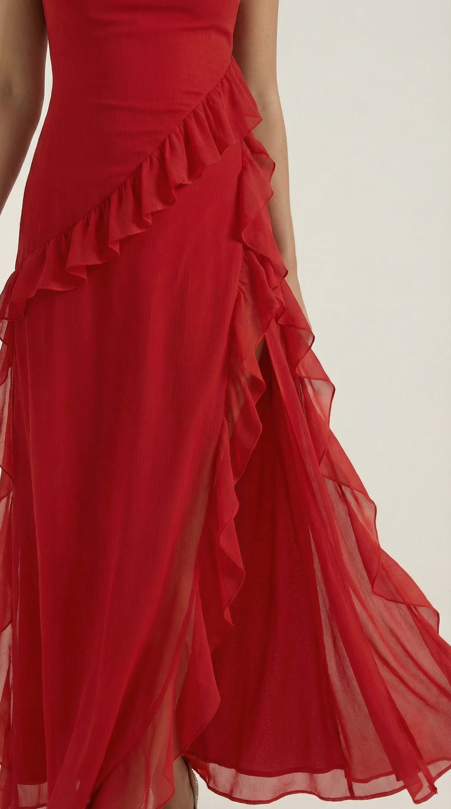 Elegant ruffled maxi dress for women | Susan -13
