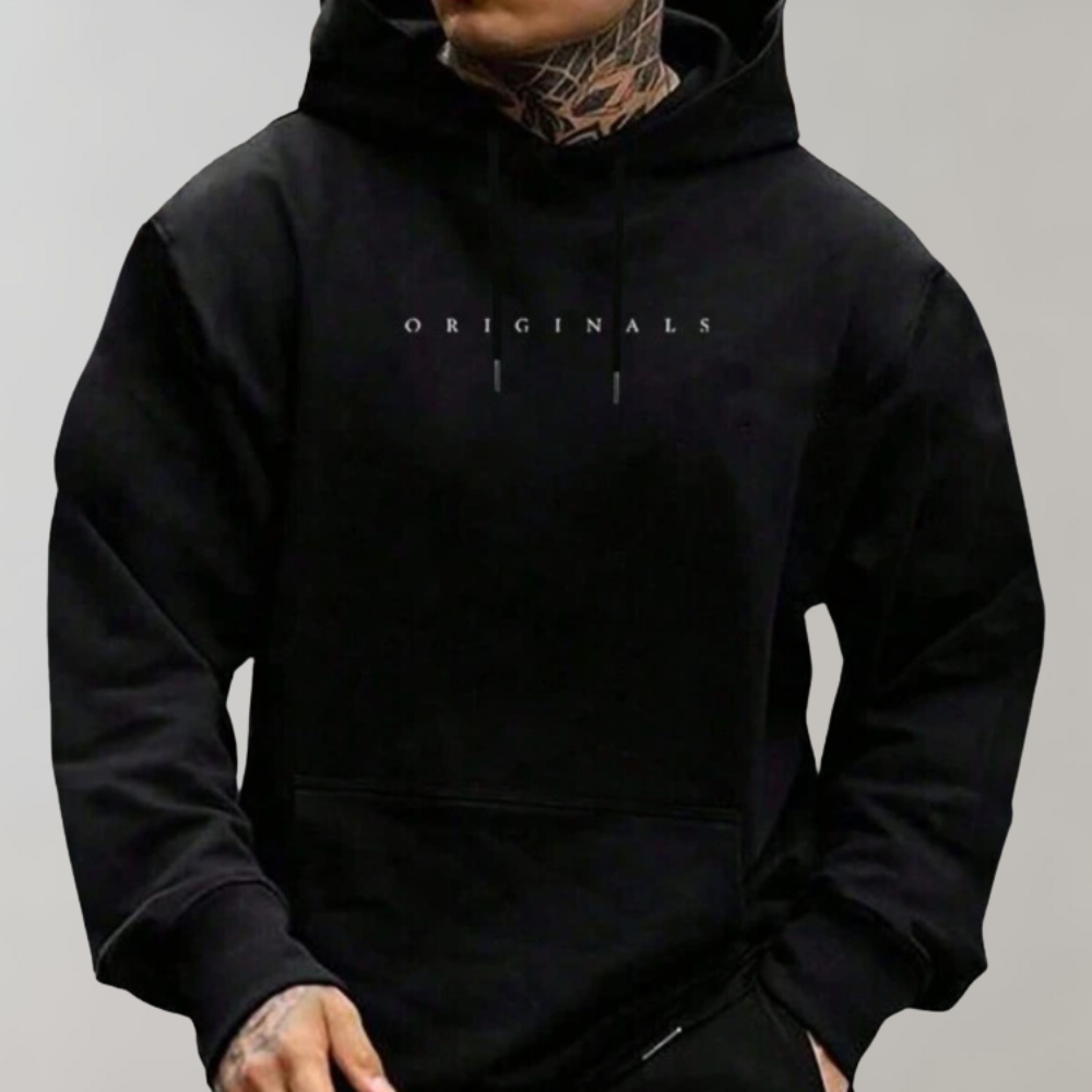 Ribbed Warm hoodie with “Originals” print for men | Originals